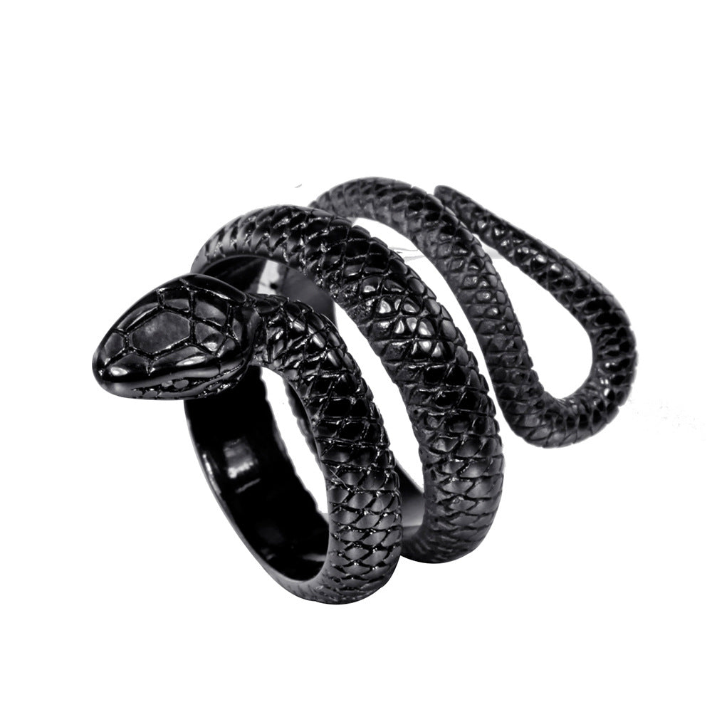 Men's ring "Snake" in titanium steel