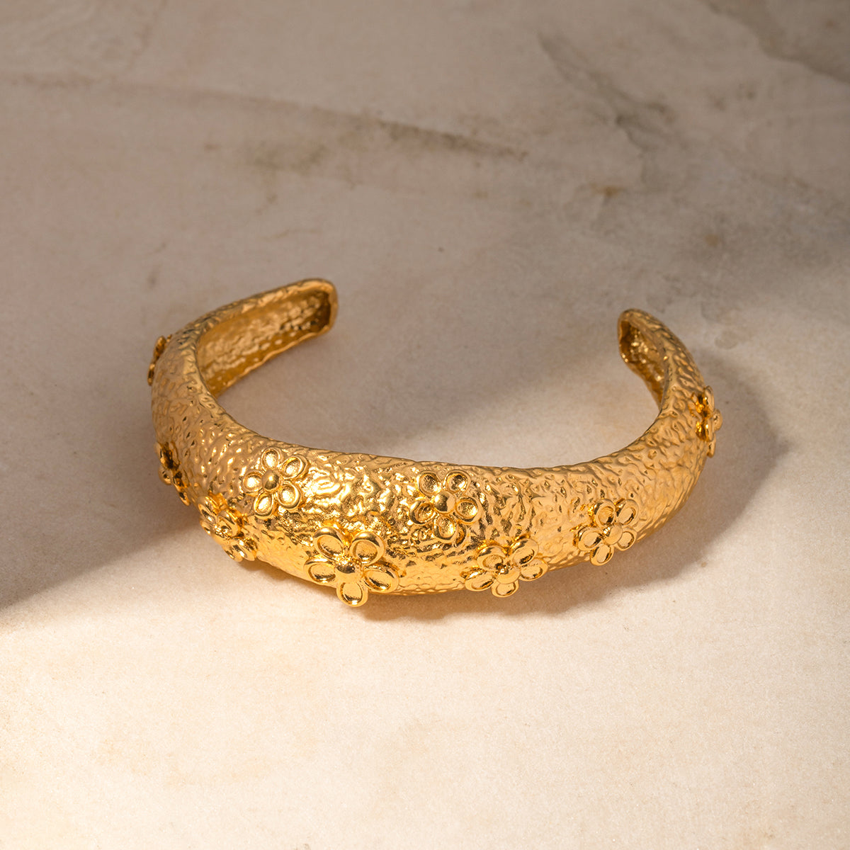 Armreif Retro Vintage Style in Edelstahl - 18k vergoldet