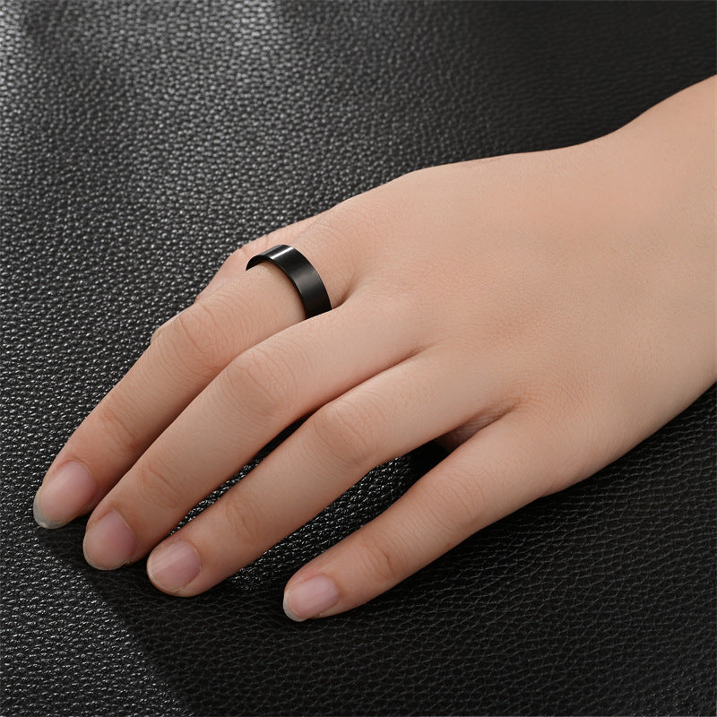 Herren Ring in Stahl - 18k vergoldet