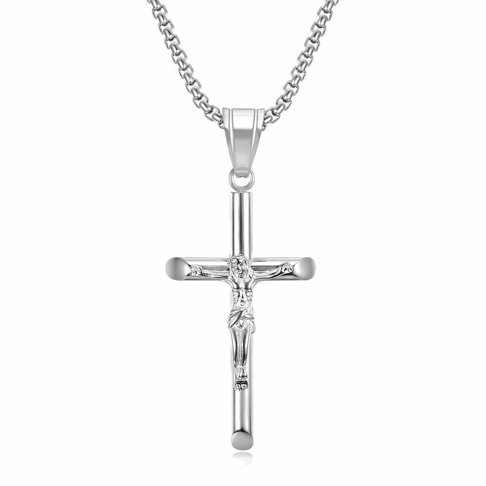 Unisex Kreuz Halskette "Cross" in Edelstahl