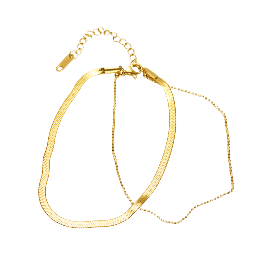 Fusskette "Ela" gold in Edelstahl - 18k vergoldet