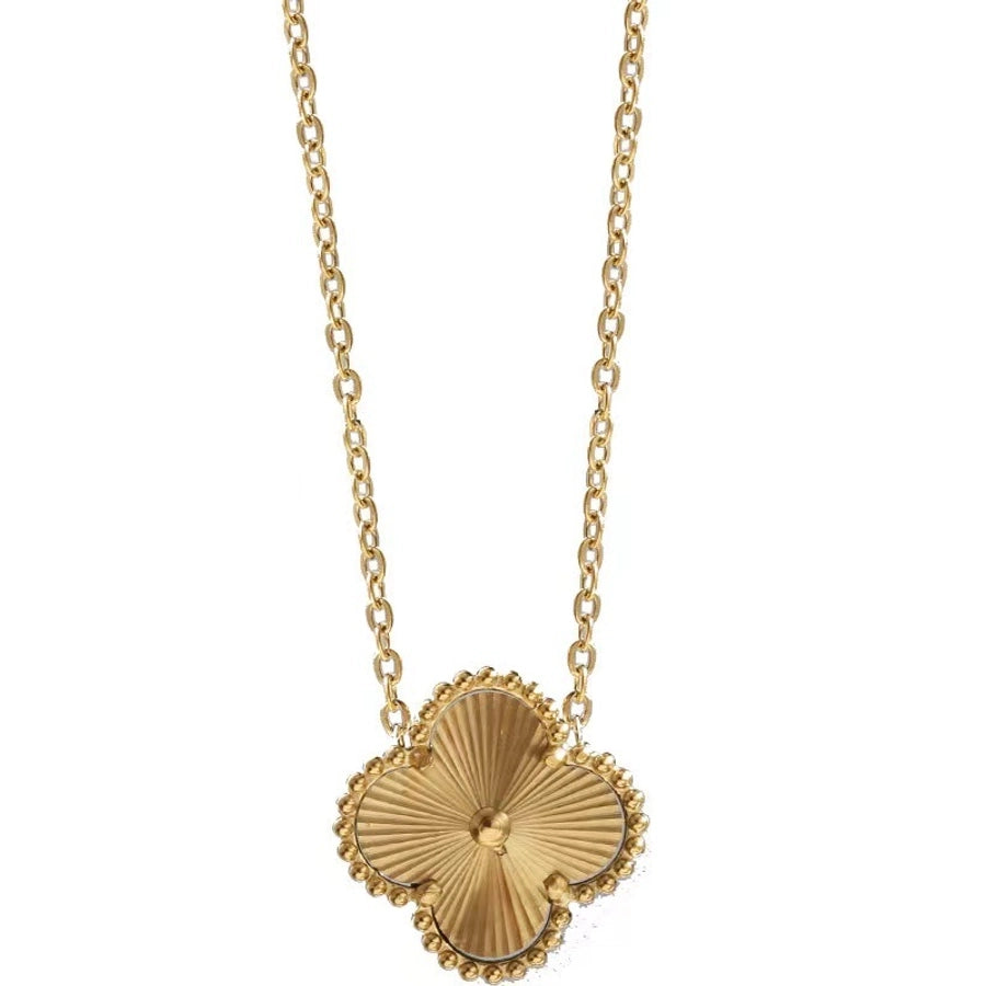 Damen Halskette "Lina" Kleeblatt, gold in Edelstahl