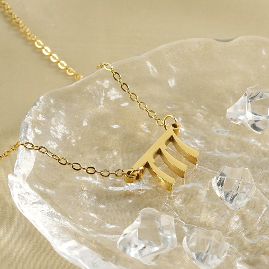 Angel Number Halskette Unisex in Edelstahl - 18k vergoldet