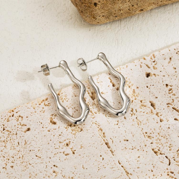 Ohrringe "Tea" Tropfen Design in Edelstahl - 14k vergoldet