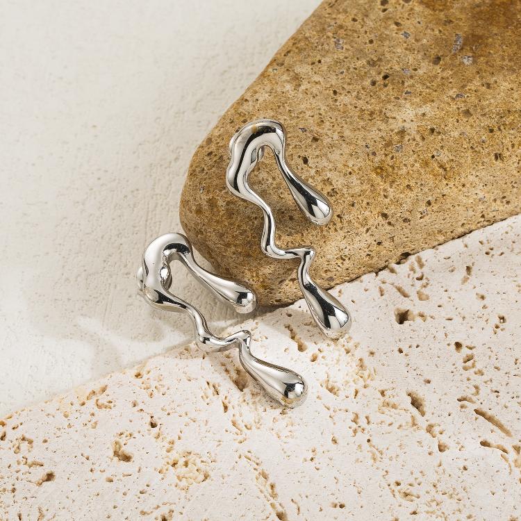 Ohrringe "Tea" Tropfen Design in Edelstahl - 14k vergoldet