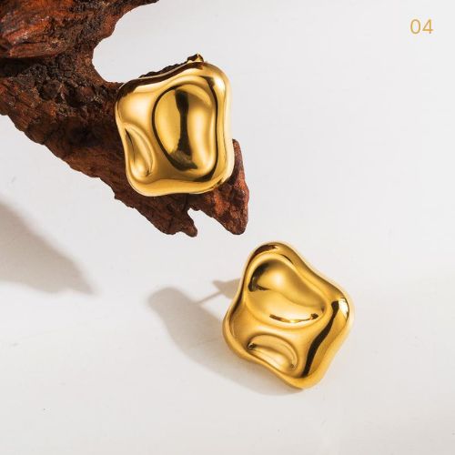 Earrings "Donna" in stainless steel - 18k gold plated 