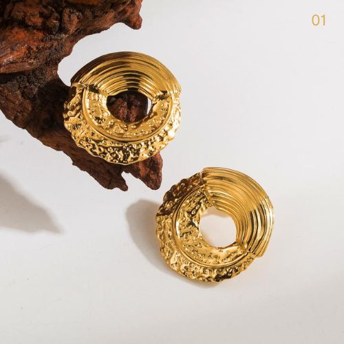 Earrings "Donna" in stainless steel - 18k gold plated 