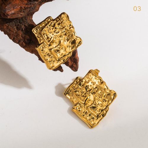 Earrings "Donna" in stainless steel - 18k gold plated 