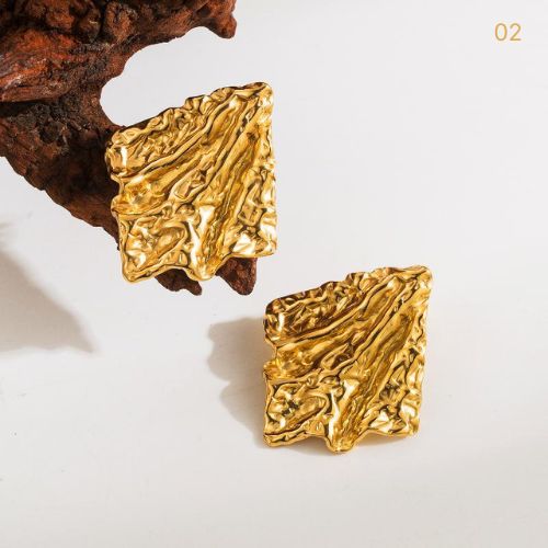 Earrings "Donna" in stainless steel - 18k gold plated 